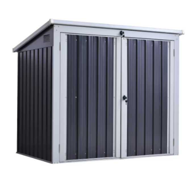 5ft x 3ft Garbage Bin Storage Shed, Black