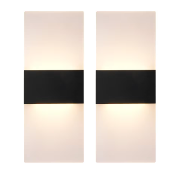 2 Pk Cordless Rechargeable Wall Sconces