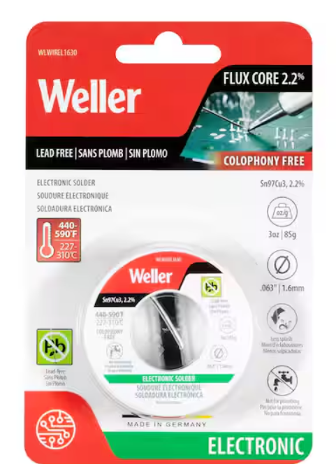 Electrical Solder Wire 1.6mm/0.063 in. 85g/3 oz.