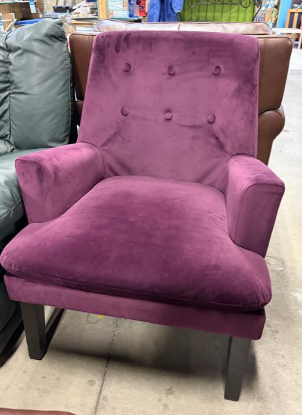 Purple Velvet Chair