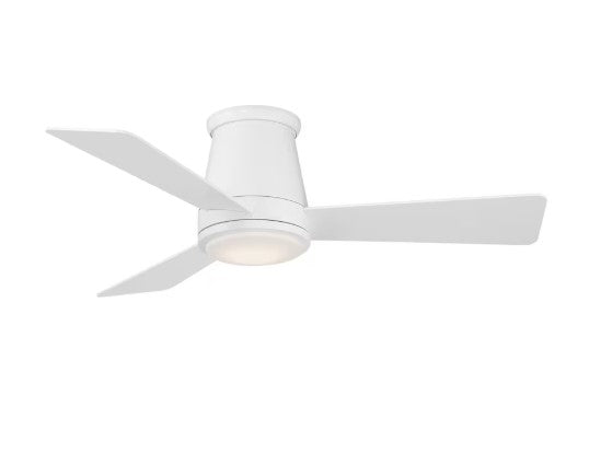 WAC Smart Flush Mount Ceiling Fan with Lighting (White)