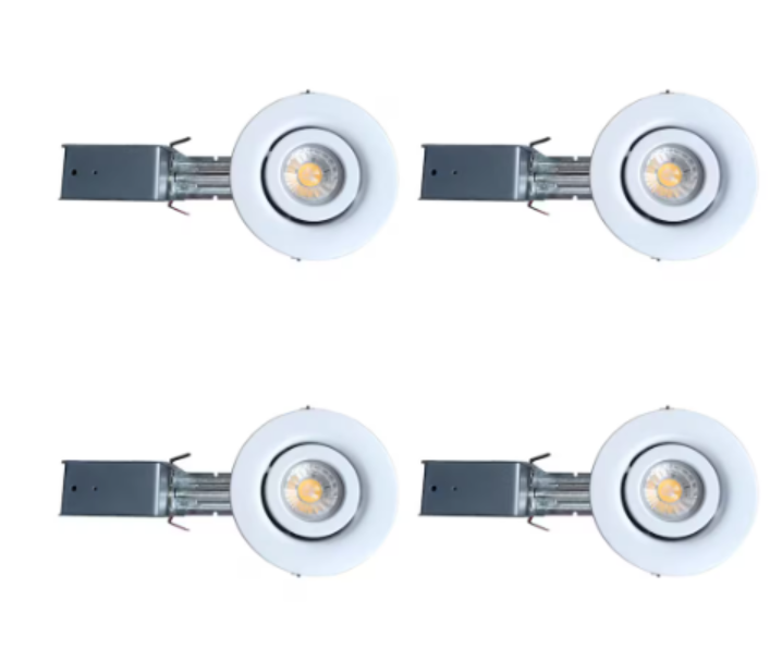 3 1/4-inch GU10 LED Gimbal Trim Kit (4-Pack)