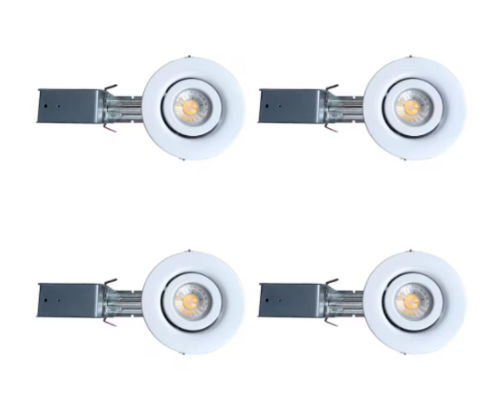 3 1/4-inch GU10 LED Gimbal Trim Kit (4-Pack)