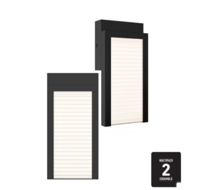 Illume 2pk 9-inch Slim Outdoor LED Wall Light with 5CCT