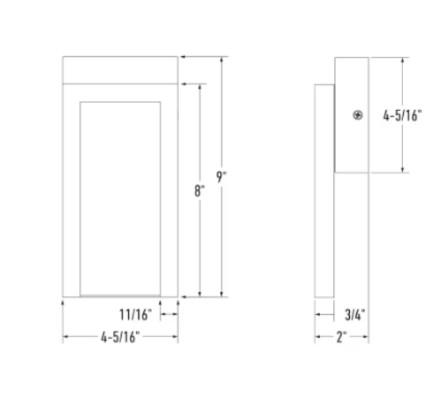 Illume 2pk 9-inch Slim Outdoor LED Wall Light with 5CCT