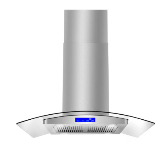 36 in. Lumin Collection Ducted Island Range Hood, Soft Touch Controls, Stainless Steel