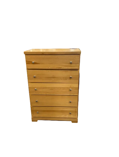 Pine Wood 5-Drawer Chest