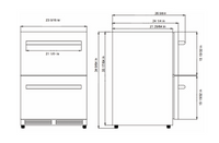 Thor Kitchen 24 Inch Indoor Outdoor Freezer Drawer
