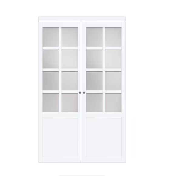 TRUporte 48" x 80" White 2 Pivot Door
