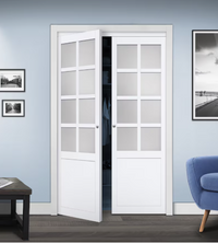 TRUporte 48" x 80" White 2 Pivot Door
