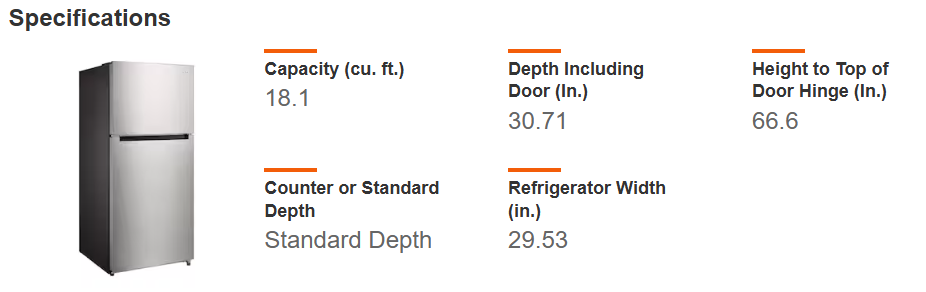 Vissani 30-inch W 18.1 Cu. Ft. Top Freezer Refrigerator in Stainless Steel ENERGY STAR®