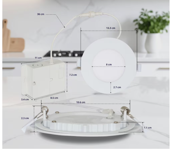 Luminus 4-in LED Recessed Slim Light 5 CCT Dimmable 6 Pack