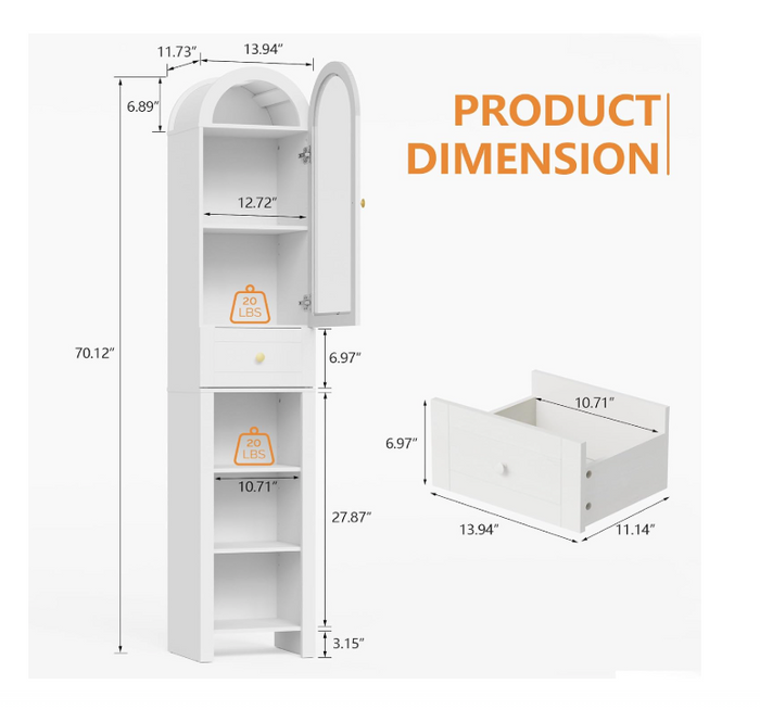 Boniture Bathroom Storage