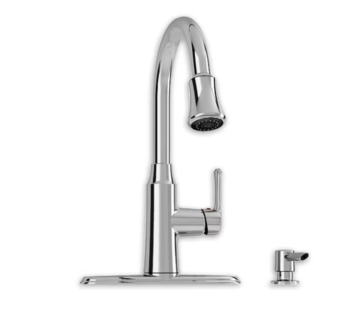 Danao Single Handle Pull-Down 3-Spray Kitchen Faucet in Polished Chrome