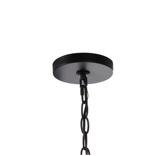 1-Light Chandelier in Black, 30685-HBB