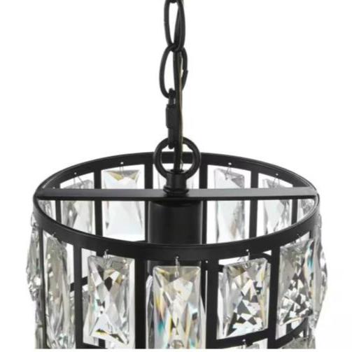 1-Light Chandelier in Black, 30685-HBB