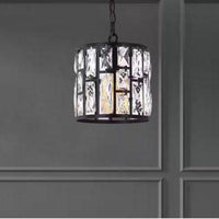 1-Light Chandelier in Black, 30685-HBB