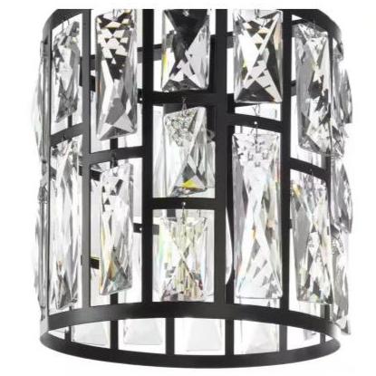 1-Light Chandelier in Black, 30685-HBB