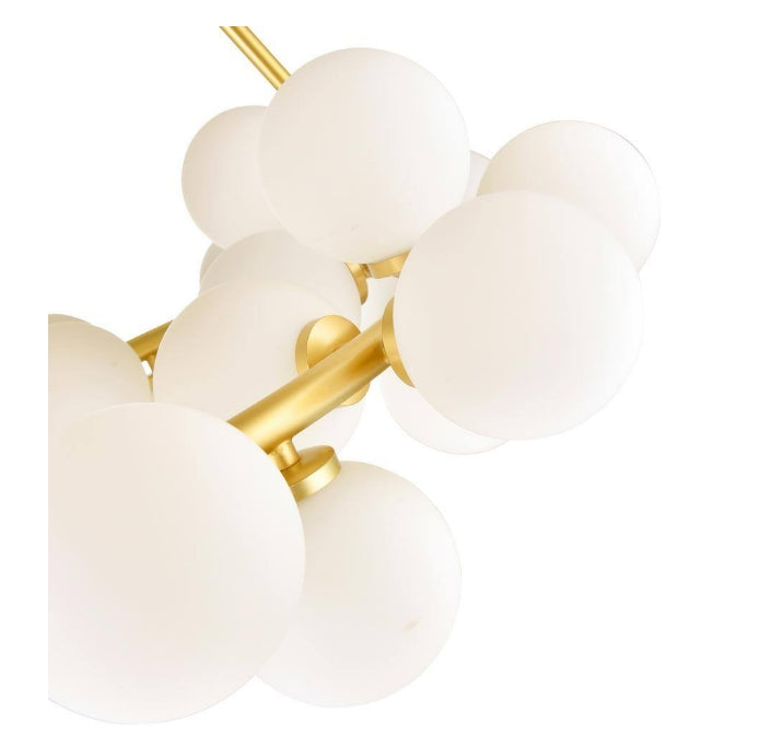 Arya 70-Light Chandelier With Satin Gold Finish, 42-inch Long