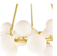 Arya 70-Light Chandelier With Satin Gold Finish, 42-inch Long