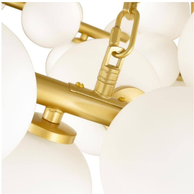 Arya 70-Light Chandelier With Satin Gold Finish, 42-inch Long