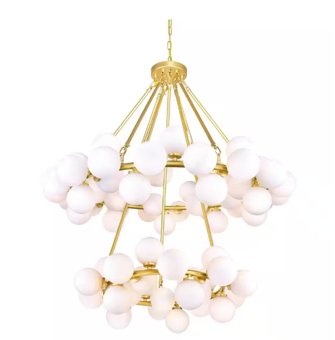 Arya 70-Light Chandelier With Satin Gold Finish, 42-inch Long