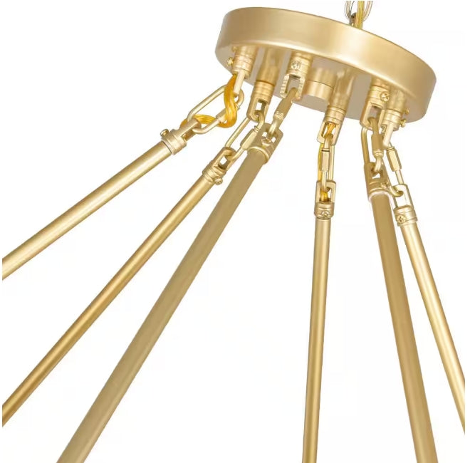 Arya 70-Light Chandelier With Satin Gold Finish, 42-inch Long