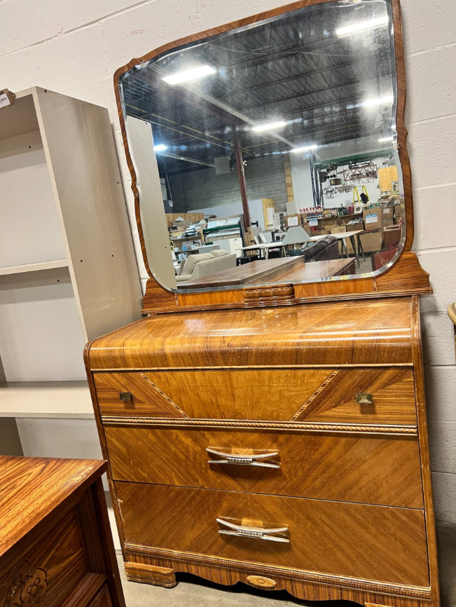 Waterfall Dresser with Mirror