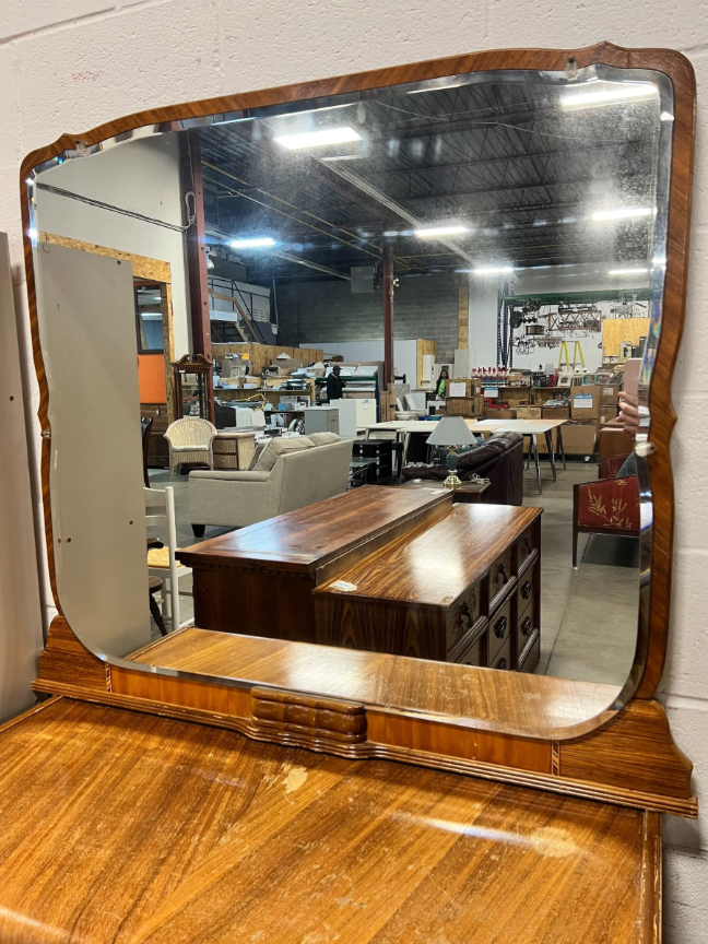 Waterfall Dresser with Mirror