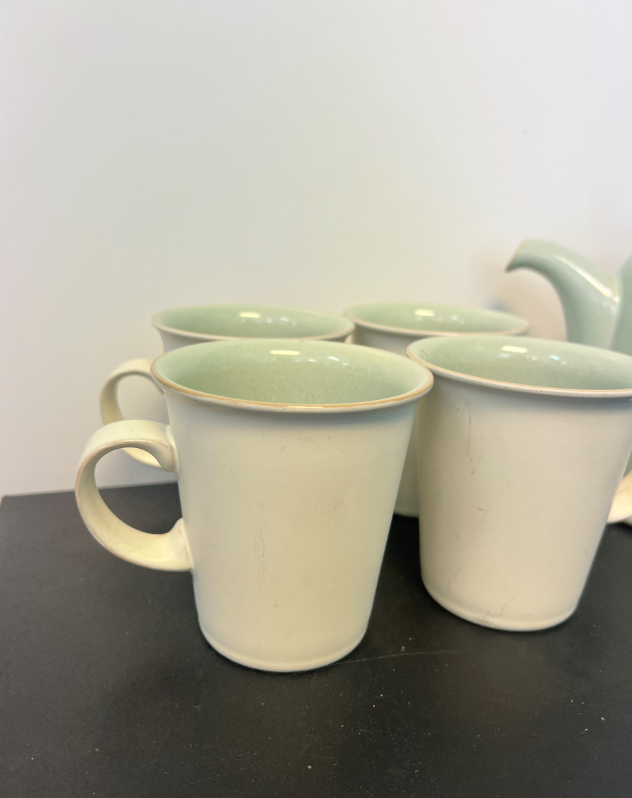 Denby Teapot Set (4 Mugs)