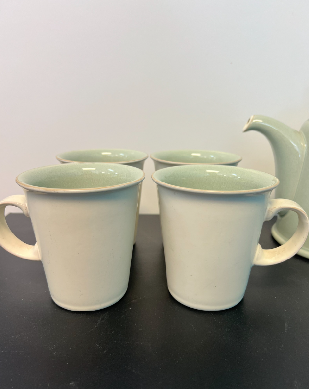 Denby Teapot Set (4 Mugs)