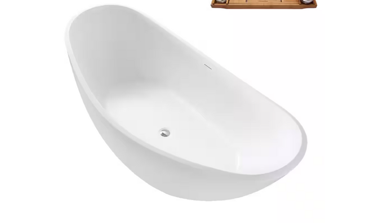 75 x 35 in Acrylic Freestanding Bathtub