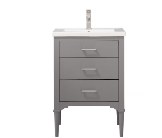 Mason 24 inch W x 18 inch D Vanity in Gray