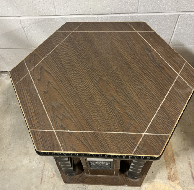 Vintage Hexagonal Side Table