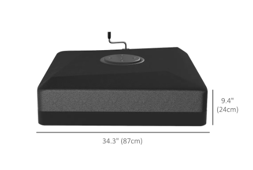 Heavy Duty Fillable Cantilever Patio Umbrella Base w/ Lift Wheel