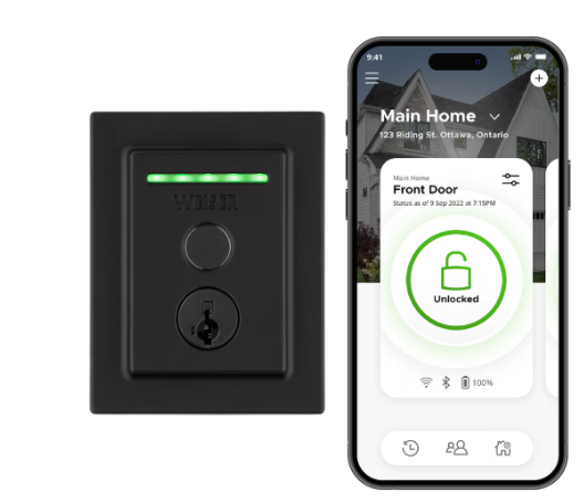 Halo Touch Matte Black Keyless Entry Smart Lock/Deadbolt