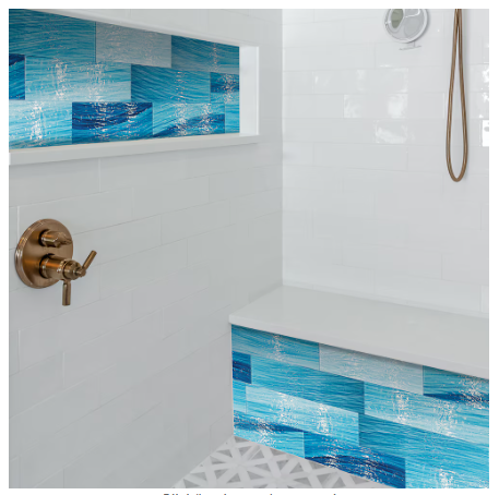 LuxySplash Shades of Blue Textured Glass Subway Wall Tile 4" x 12" (3 Pieces, 1 Sq. Ft./Pack)