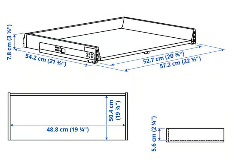Ikea Maximera 24"x 24" Narrow Drawer Kit