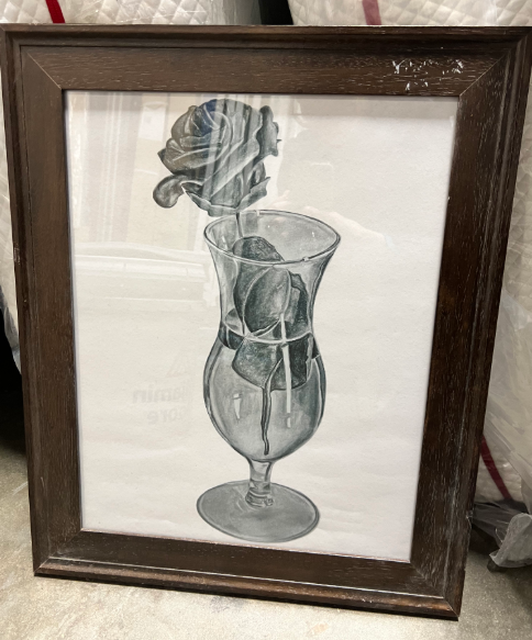 Single Rose In A Vase Wall Art