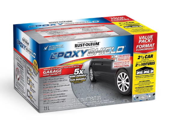 Epoxyshield Concrete & Garage Floor Epoxy Coating In Gloss Grey, 7.1 L (covers up to 500 Sq. Ft.)