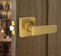 Defiant Westwood Brushed Gold Hall/Closet Passage Door Lever with Square Rose