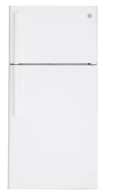 Top Freezer, No Frost, Reversible Door Refrigerator in White