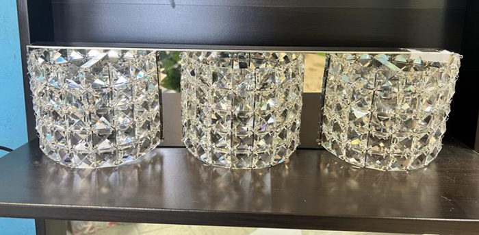 3-Light Chrome Wall Sconce