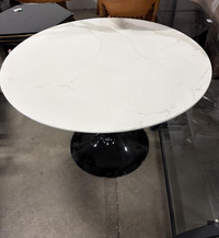 Round Marble-Top Tulip Dining Table