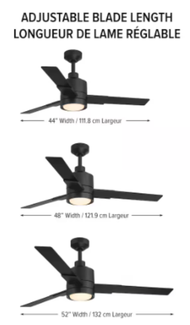 Indoor/Covered Outdoor Matte Black LED Ceiling Fan with Remote