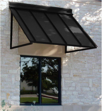 92"W Metal Standing Seam Awning in Black
