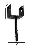 Box of 6 Elevated Post Base Brackets - 6" x 6"