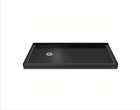 SlimLine 30 x 60 x 2 3/4 Left Drain Single Threshold Shower Base in Black