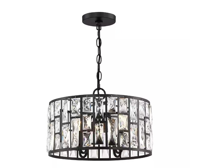 Bright House Lighting 4-Light Pendant in Black, 30686-HBT