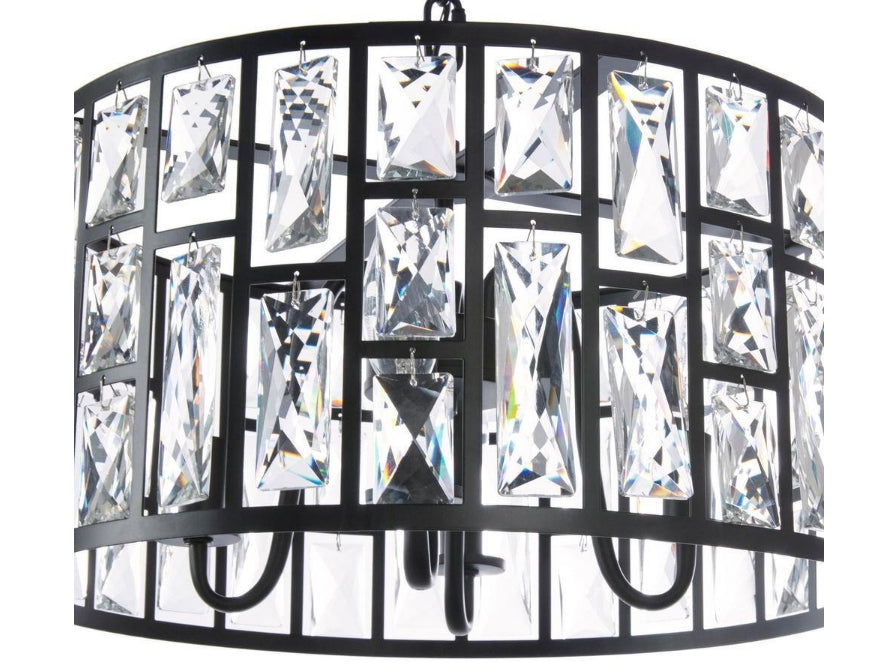 Bright House Lighting 4-Light Pendant in Black, 30686-HBT